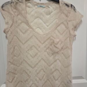 Women's Cream Knit Blouse